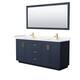 Option Dark Blue, Gold Trim, Carrara Cultured Marble Top