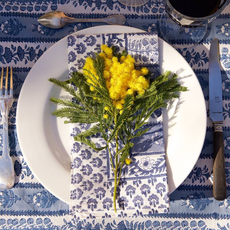 Couleur Nature Provence Avignon Blue/Marine Napkins - Set of 6