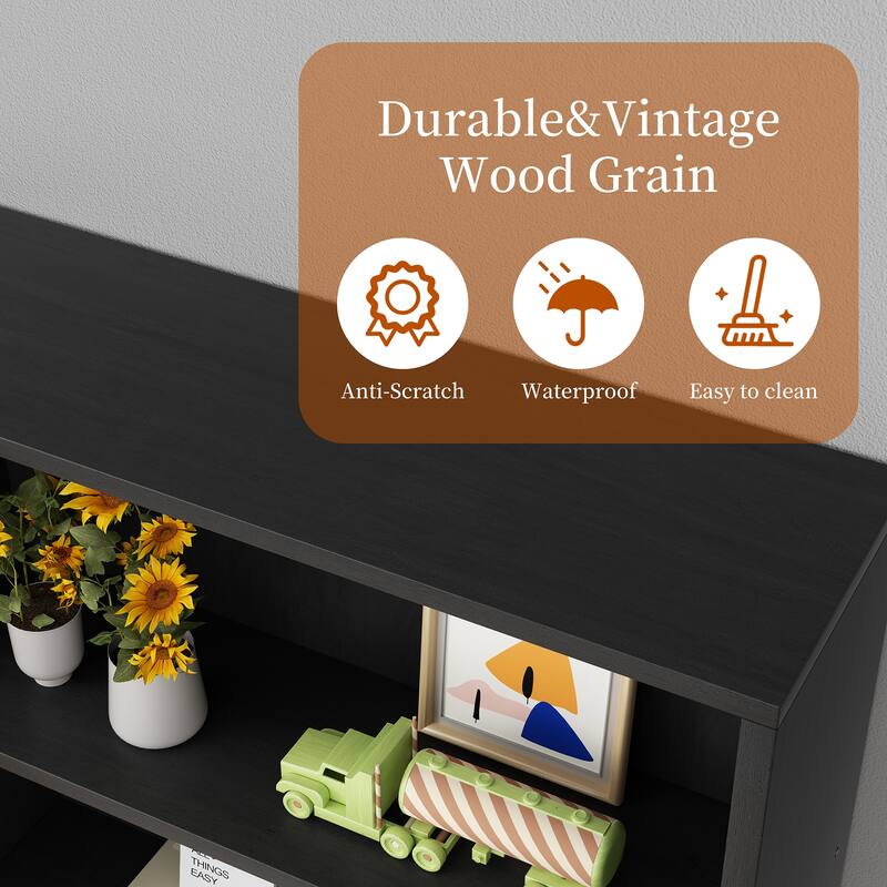 Futzca 6-Tier Open Bookcase and Bookshelf, Display Storage Shelves