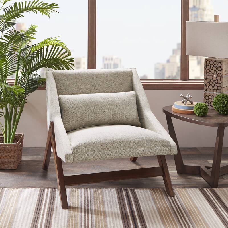 INK+IVY Boomerang Accent Chair - Brown