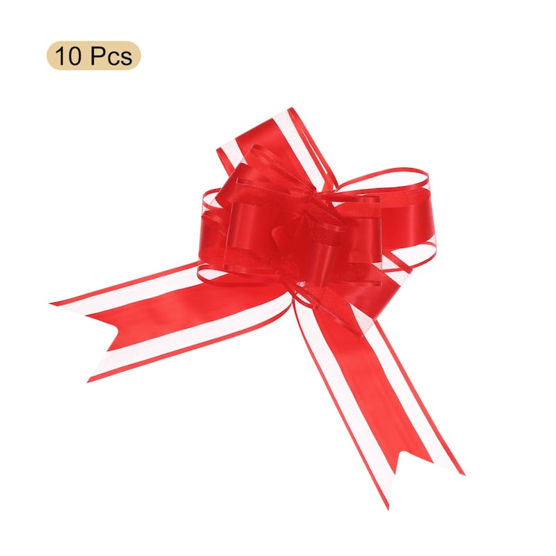 10pcs 9" Large Pull Bow Gift Wrapping Big Organza Bows Ribbon