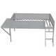 preview thumbnail 7 of 12, Wood Full Size Loft Bed with Desk and LED, Wooden Loft Bed Frame with Angled Ladder, No Box Spring Needed for Kids