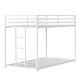 preview thumbnail 8 of 20, Adam Sturdy Twin Over Twin Metal Bunk Bed, White Frame, Low Profile, Safe Climbing with Stable Ladder, for Kids & Adults
