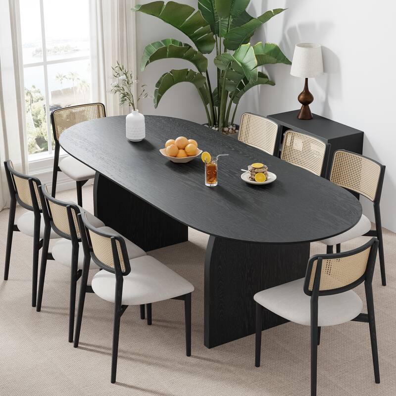 Solid Wood Dining Table for 6-8 People Nordic style - 79*33 - Black