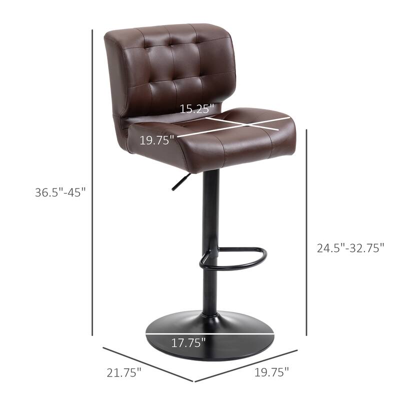 Bar Height Bar Stools Set Of 2 With Adjustable Seat