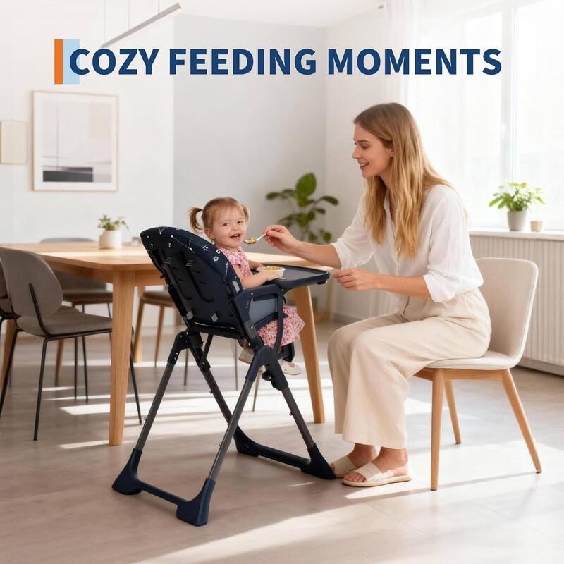 Adjustable Height Foldable Feeding Chairs for Babies and Toddlers