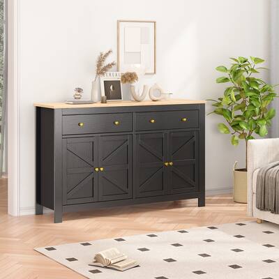 55" Kitchen Buffet Sideboard Cabinet with Storage - N/A