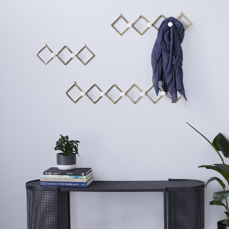 Metal Wall Hook - Set of 3 Gold - Roche River Decor