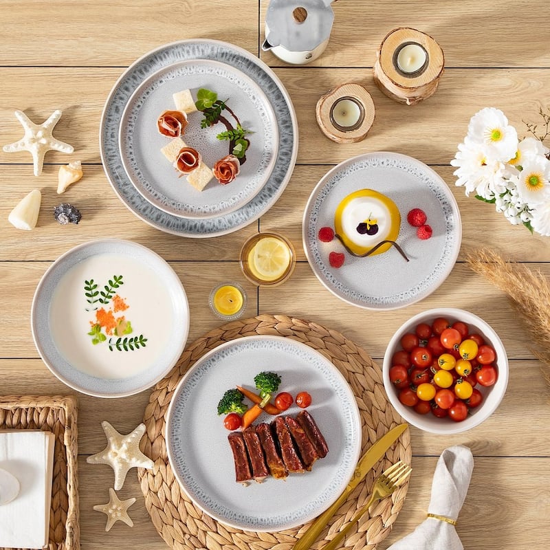 vancasso Snow Dinnerware Collection Stoneware for Modern Kitchens