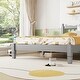 preview thumbnail 19 of 27, Twin Bed with Column-Decoration Headboard and Bed Slats