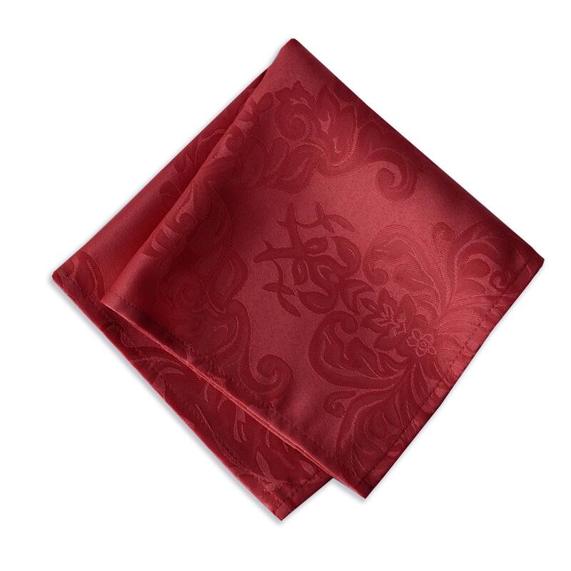 Elrene Barcelona Damask Fabric Napkins (Set of 4) - 17" w x 17" l