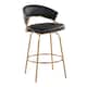 Option Black Faux Leather/Gold Metal