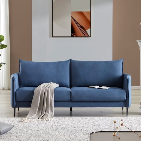 BOSCARE 65.8" Modern Design Couch Soft Linen Upholstery Loveseat