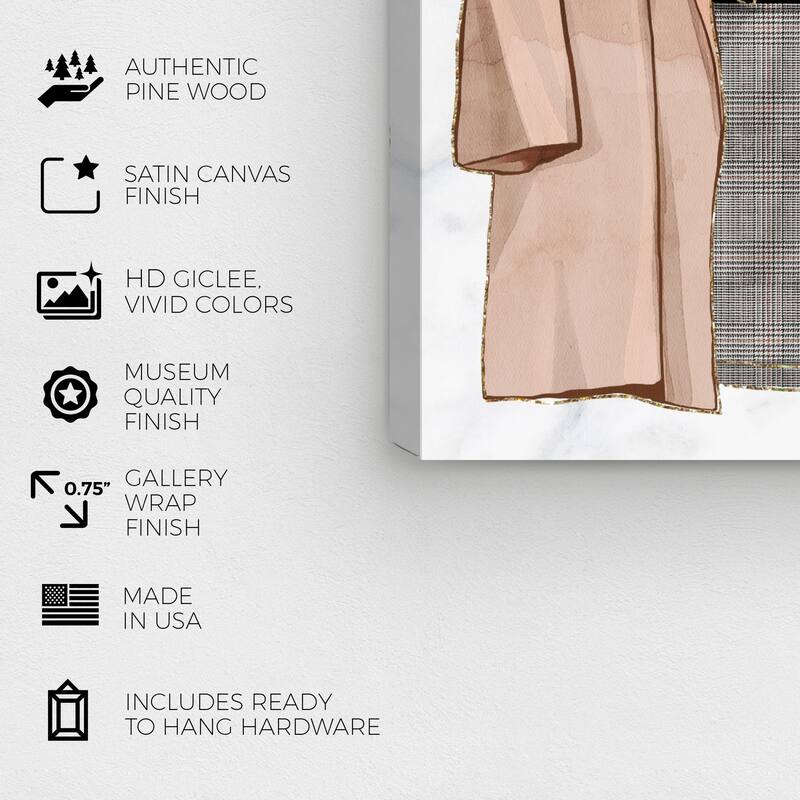 Wynwood Studio Canvas Fashion and Glam Her Closet Picks Black and Glam Wall Art Canvas Print