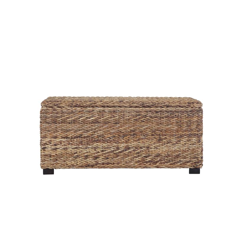 Caswell Woven Banana Leaf Storage Trunk - Rectangular - Natural