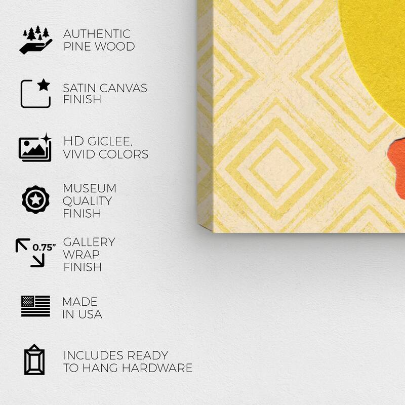 Wynwood Studio Canvas Animals D for Duck Yellow and Mustard Modern & Contemporary Wall Art Canvas Print