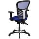 preview thumbnail 8 of 164, Nicholas Mid-Back Blue Mesh Multifunction Executive Swivel Ergonomic Office Chair with Adjustable Arms