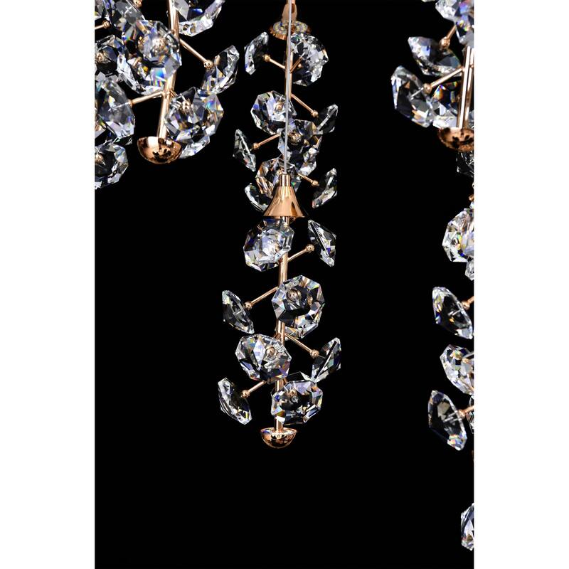 Cascading Crystal LED Linear Chandelier
