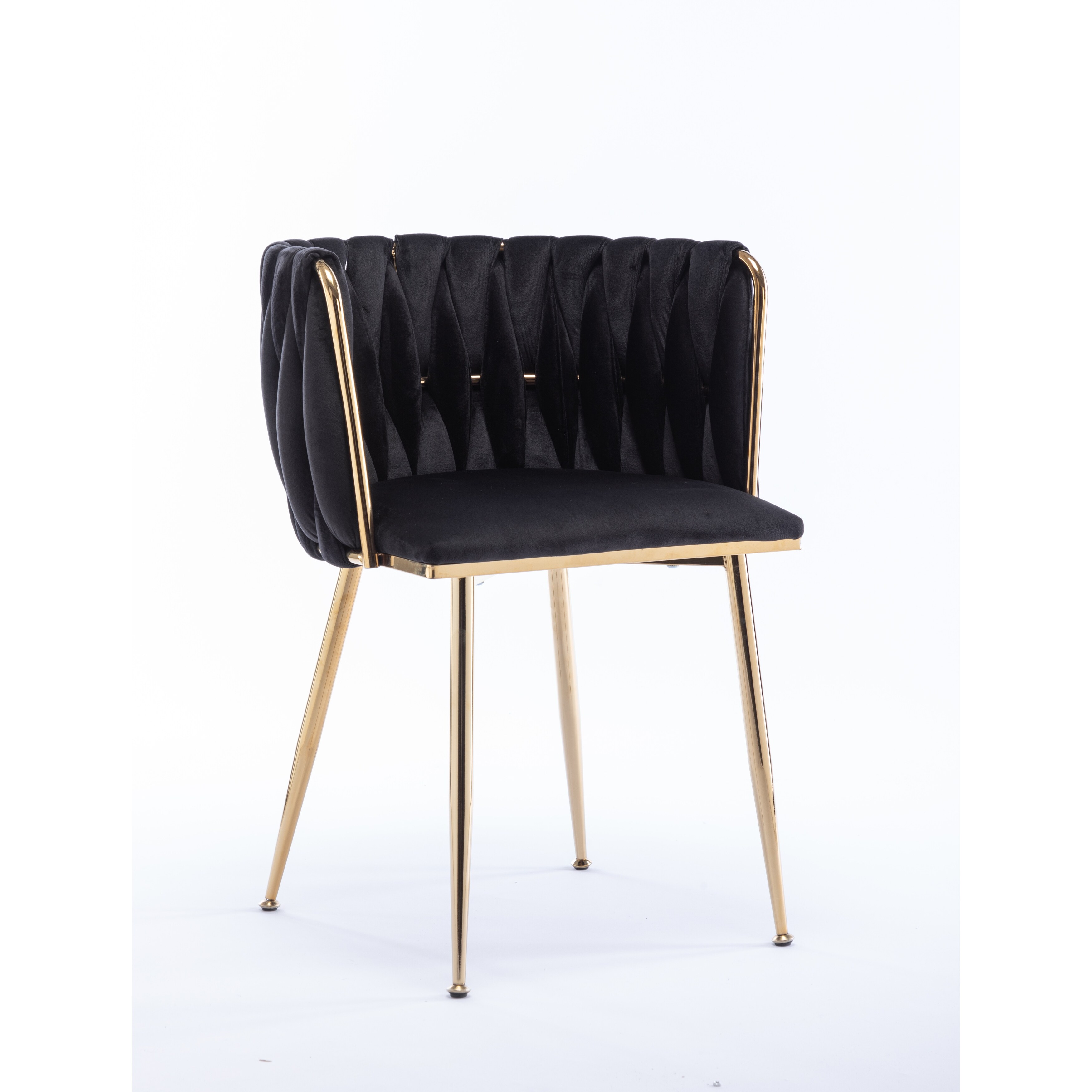 Dining Chair Set of 2, Velvet Upholstered Chair Set with