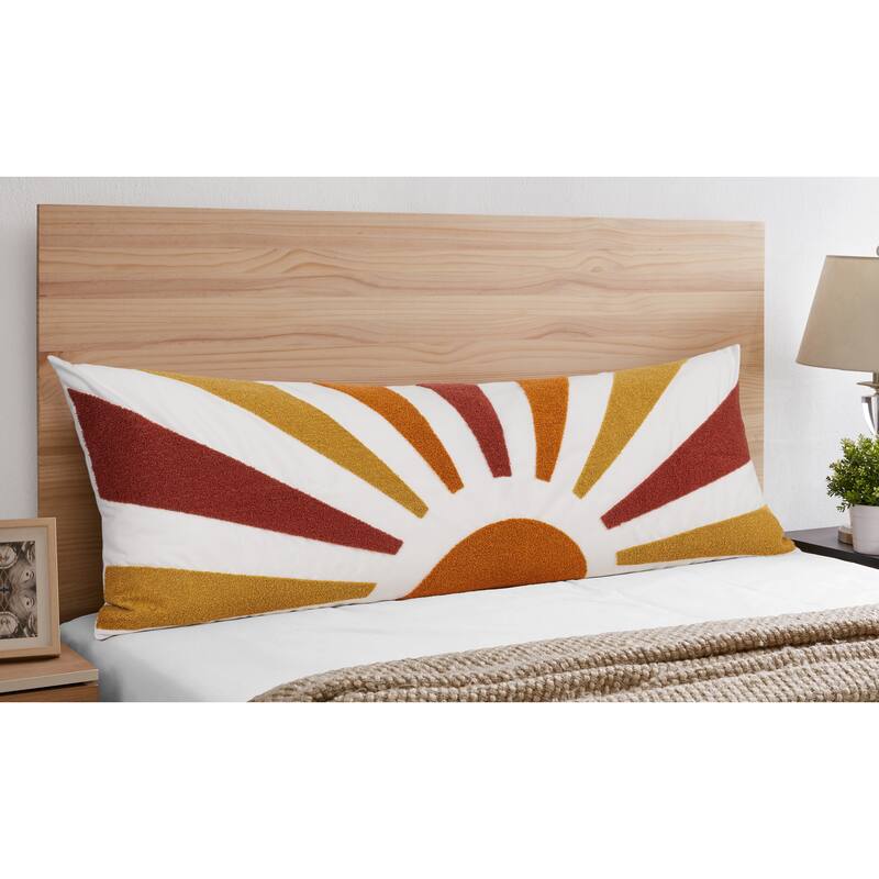 Sweet Jojo Designs Boho Shabby Chic Sun Boy Girl Gender Neutral Unisex Body Pillow Case Pillow Not Included - Bohemian Sunrise