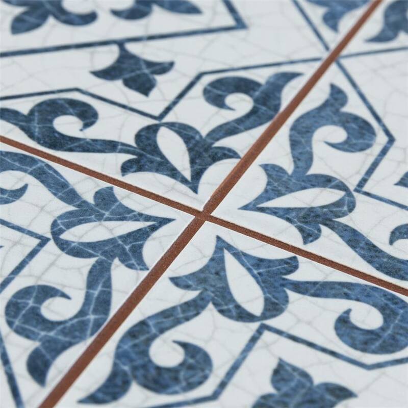 Merola Tile Harmonia Atlantic Cobalt Blue 13" x 13" Ceramic Floor and Wall Tile