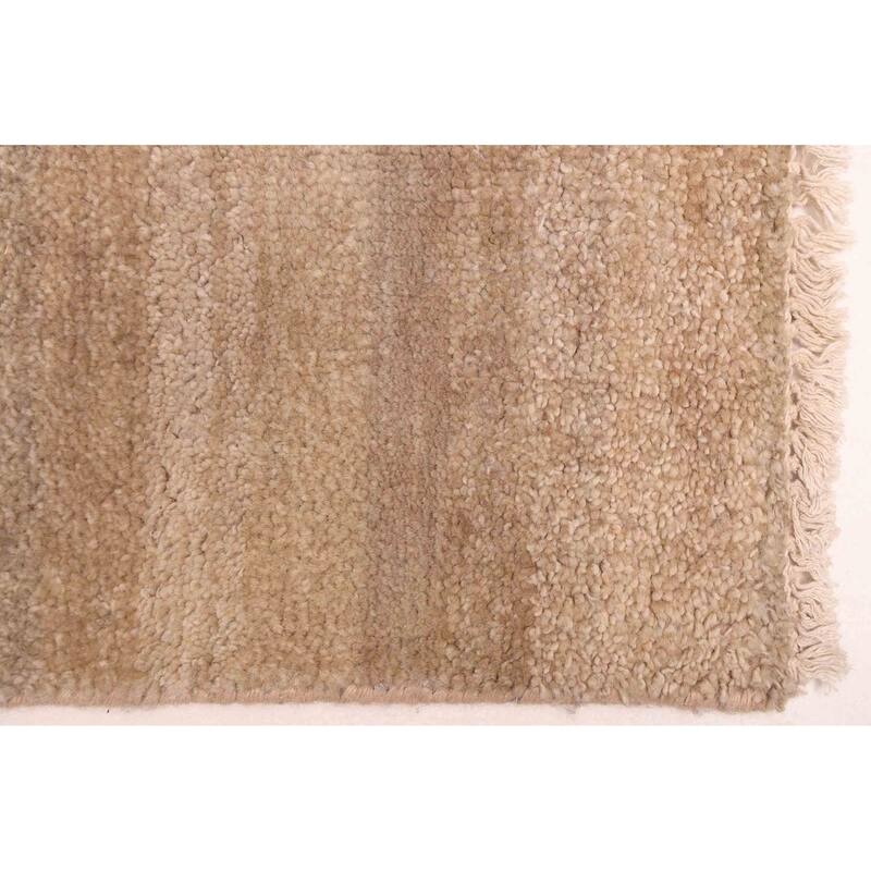 ECARPETGALLERY Hand-knotted Pak Finest Gabbeh Light Khaki Wool Rug - 5'3 x 7'11