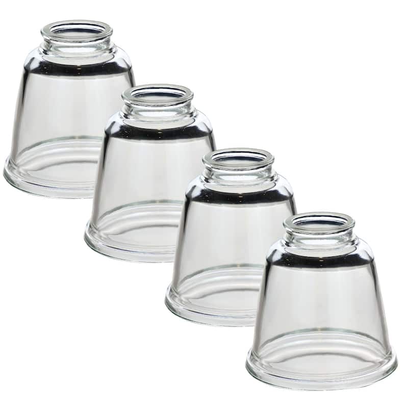Ceiling Fan Light Covers: Clear Glass Shade Lamp Replacement Kit for Ceiling Fan Light Kits - Clear Smooth