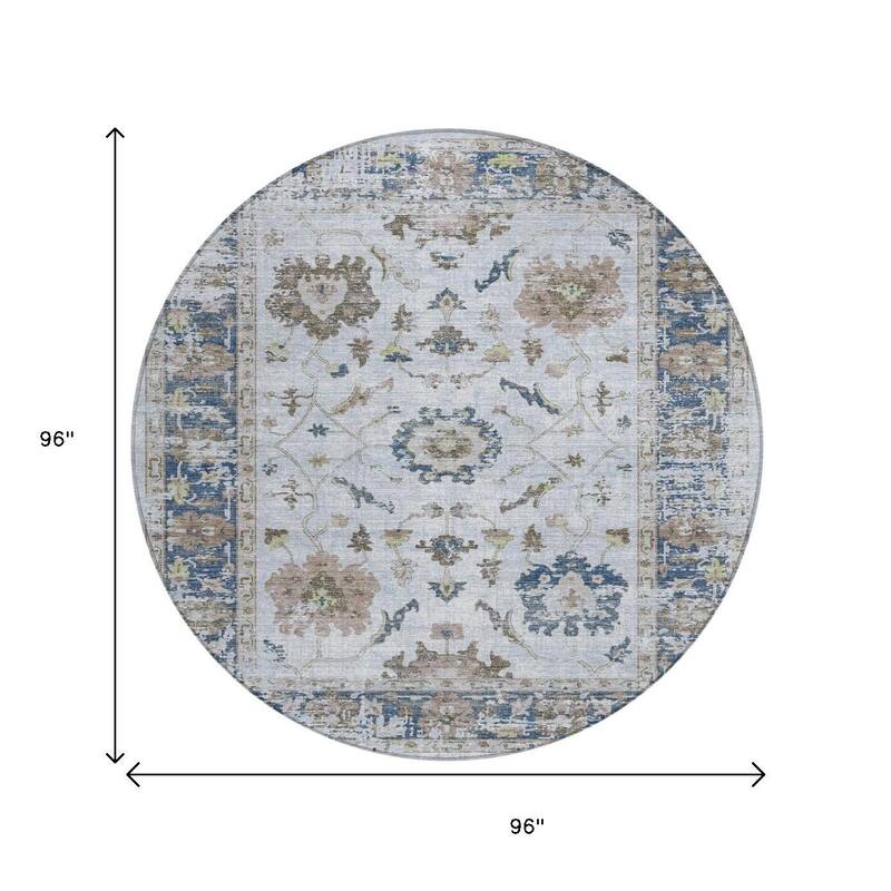 HomeRoots Floral Traditional Rectangle Outdoor Rug