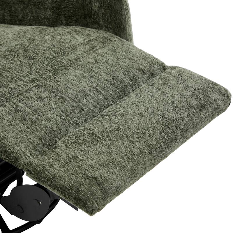 Christopher Knight Home - Solara Upholstered Swivel Rocker Recliner Chair with Massage and Side Storage Pocket