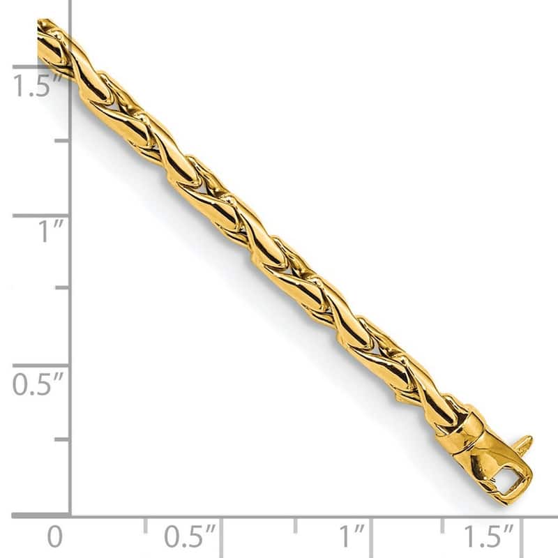 Curata 14k Yellow Gold 3.25mm Polished Fancy Link Bracelet 7.5 Inch