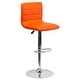 preview thumbnail 104 of 111, Modern Vinyl Stitch Back Adjustable Height Barstool - 16"W x 19"D x 35" - 44"H