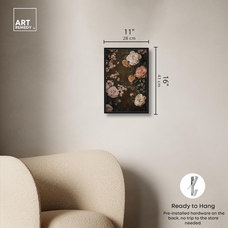 Faded Florals Fable II Canvas by Art Remedy