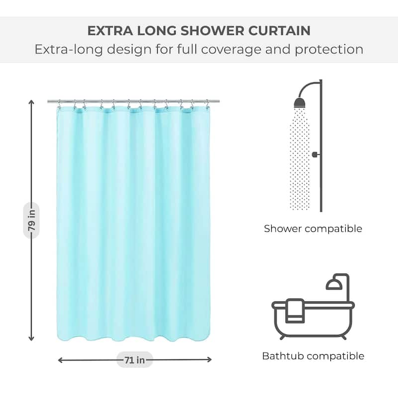 Extra Long Waterproof Shower Curtain Liner 71x79 Inches