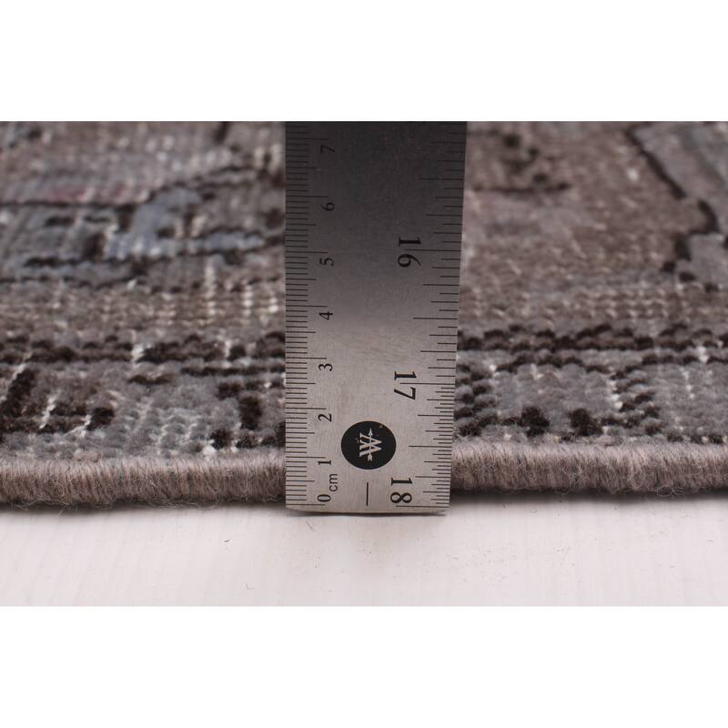ECARPETGALLERY Hand-knotted Color Transition Grey Wool Rug - 6'5 x 9'7