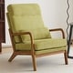 preview thumbnail 29 of 105, High Back Solid Wood Armrest Backrest Leisure Chair Accent Chair