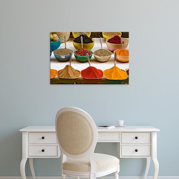 Easy Art Prints Adam Jones's 'Various Colorful Spices At Bazaar In Luxor' Premium Canvas Art