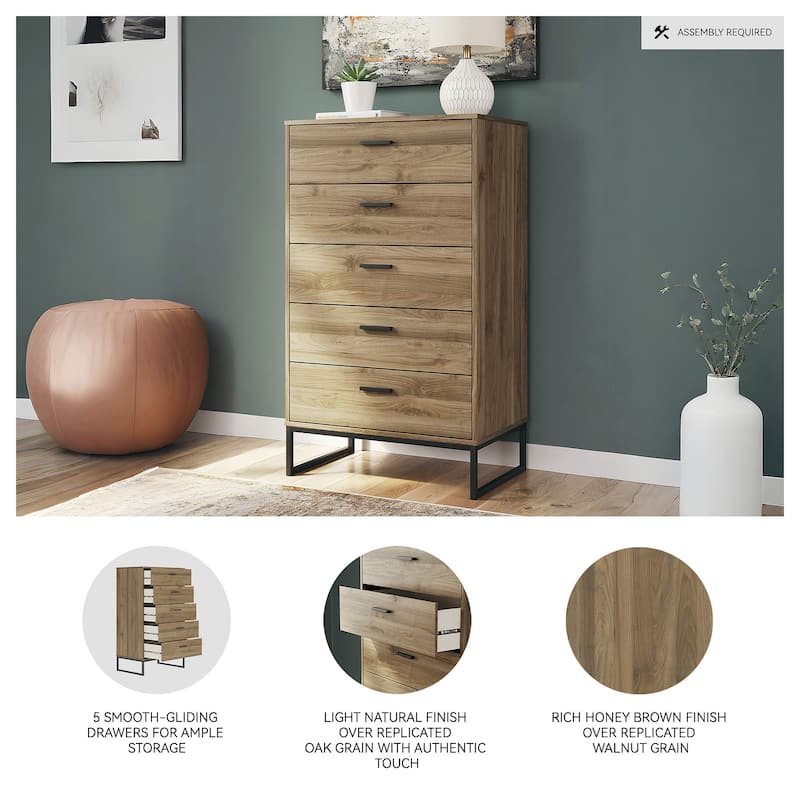 Signature Design by Ashley Deanlow Honey Chest of Drawers