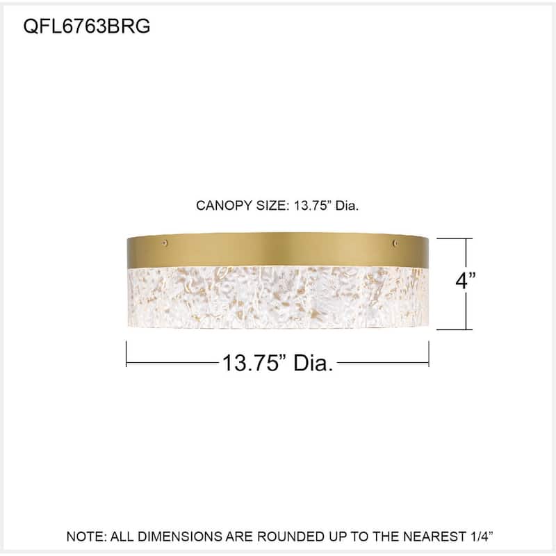 Vistaria Integrated LED Brushed Gold Flush Mount