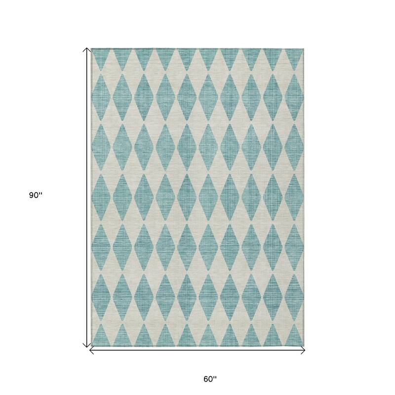 HomeRoots Geometric Transitional Rectangle Outdoor Rug