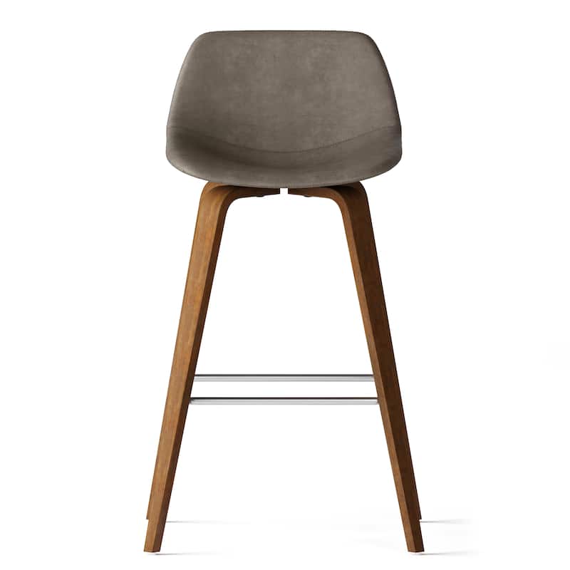 WYNDENHALL Cacey Mid Century Modern Bentwood Counter Height Stool (Set of 2) - 20.7'' x 21.1'' x 36.6