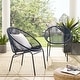 preview thumbnail 30 of 31, Corvus Sarcelles Woven Wicker Indoor/Outdoor Bistro Chairs (Set of 2)