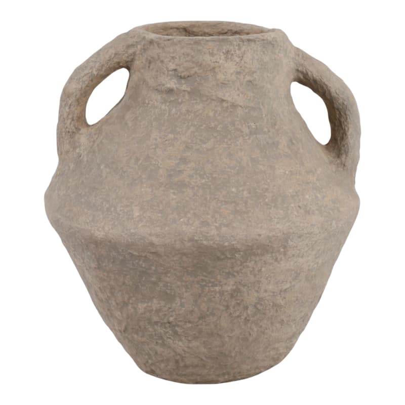 Pottery Modern Decorative Vase Featuring Unique Sculptural Form - Tan - 14" x 13.75" x 14"