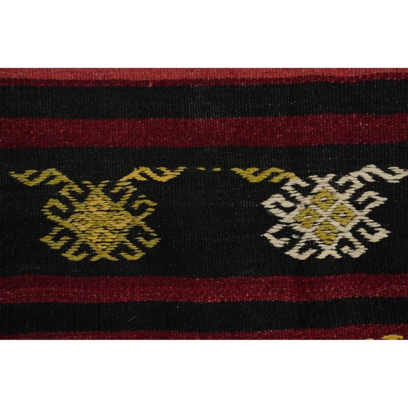 Hand Woven Oriental 100% Wool Carpet Southwestern Tribal Red Kilim Area Rug - 10' 5'' X 6' 6''
