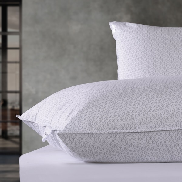 slide 2 of 9, Calvin Klein Geometric Print 2 Pack Pillow King