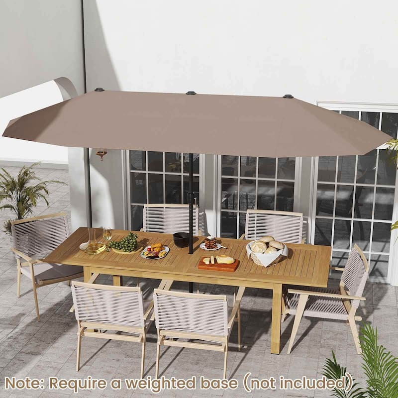 Costway 13 FT Large Patio Umbrella Outdoor Double-Sided Table Market - See Details