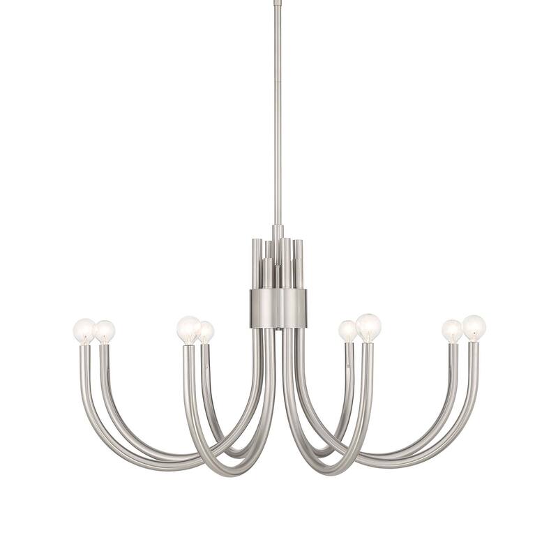 Savoy House 1-6680-8 Sorrento 8 Light 34" Wide Taper Candle Style - Satin Nickel