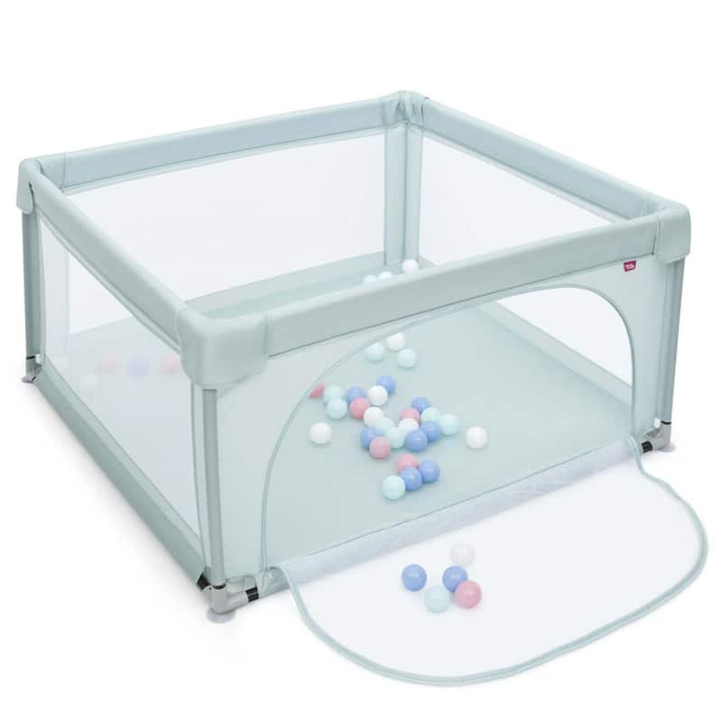 Costway Baby Playpen Infant Large Safety Play Center Yard w/ 50 Ocean - See Details - Blue