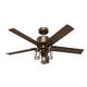 preview thumbnail 6 of 12, Hunter 52" Lawndale Ceiling Fan with LED Light Kit and Pull Chain, Damp-Rated - Indoor-Outdoor
