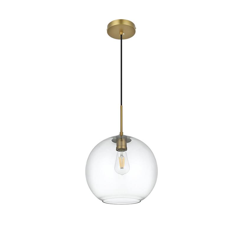 Elegant Lighting Baxter 12" Wide Single Light Pendant with Clear Glass