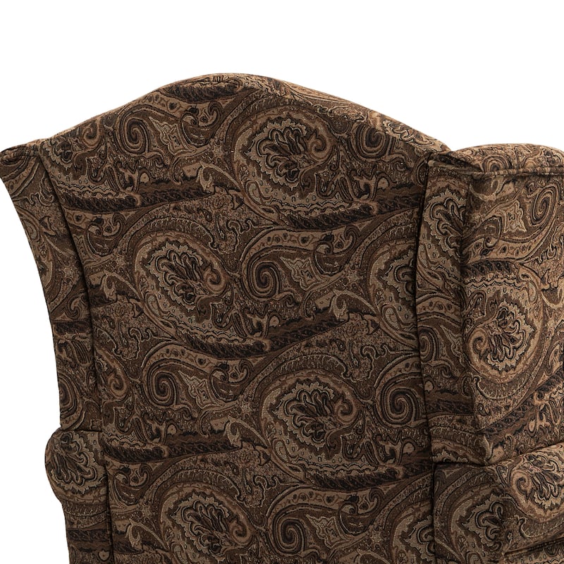 31" W Modern Upholstered Linen Wing Back Accent Chair with Rolled Arm